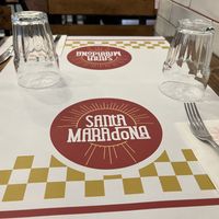 Inside the restaurant   at Pizzeria Santa Maradona in Naples