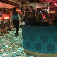Cherry blossom tree and pagoda bar at The Ivy Asia in Brighton