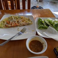Pancake - forgot to photograph until I was halfway through! at Minh Kien Vegetarian Restaurant in Hoi An