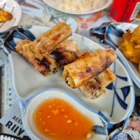 Spring rolls at Minh Kien Vegetarian Restaurant in Hoi An