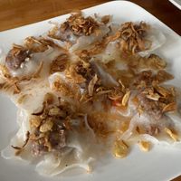 Rose Dumplings. We think it was taro on top and inside. Great flavor and texture    at Minh Kien Vegetarian Restaurant in Hoi An