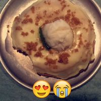 lemon pie doughnut  at Hella Vegan Eats in Oakland