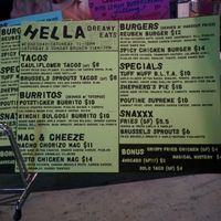 Today's menu at Hella Vegan Eats in Oakland