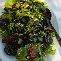 Skopelos salad at Platanos Cafe in Naxos