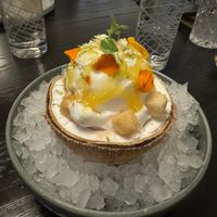 Coconut three ways dessert  at Gordon Ramsay Hell's Kitchen in Washington