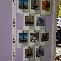 event board outside is center and restaurant  at Soulscape Café in Koh Phangan