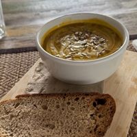 Sweet potato soup   at Soulscape Café in Koh Phangan