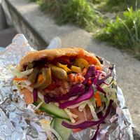 Vegan döner with vegan meat at Just Döner in Zandvoort