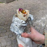 Vegan Turkish pizza at Just Döner in Zandvoort