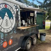 Truck parked at Wells Grey Visitor Centre  at Backcountry Bowls Food Truck in Clearwater