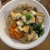 Fried tofu bibimbap. Spicy sauce is great!  at LEEKo - Roll and Bowl in Toronto