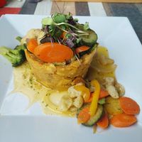 Vegan Mofongo with vegetables at Kalizo Seafood Bar & Grill in Fajardo