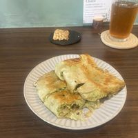 Chinese omelette with cabbage and room, oat bar and gelidium  at Zone Su in Tainan