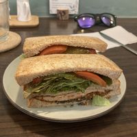 Toast with plant-based meat  at Zone Su in Tainan