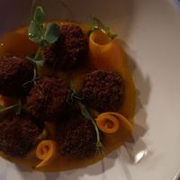 Falafel con crema di carote at Native Restaurant in Camposampiero