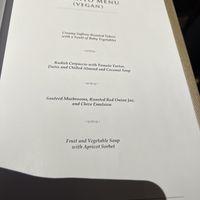 Menu  at Corral de la Moreria in Madrid