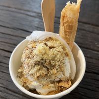 Coconut ice cream  at Tukies Coconut Shop  in Ubud