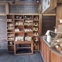 Shop Items And Counter. at Tukies Coconut Shop  in Ubud