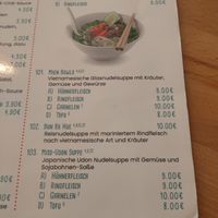 Menu at Emmy Asian Kitchen in Munich