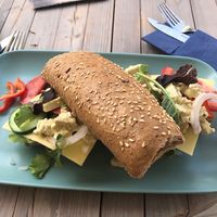 Vegan broodje gezond  at N-Joy in Kos