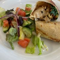 lavash veggie pita on GF Pita, and vegan greek salad.   at Pita Jungle - Arcadia in Phoenix