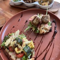 2 toasts and 3 veggies  at Horizon Brunch in Saint-jean-de-luz