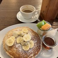 Oat pancakes with banana and syrup   at Hotel Seeblick in Leipzig