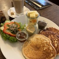 Pancakes with savoury spreads  at Hotel Seeblick in Leipzig