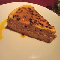 Vegan cheesecake at Dakota Steakhouse & Bar in Montevideo