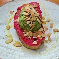 Vegan toast at Botanikafé in Sao Paulo