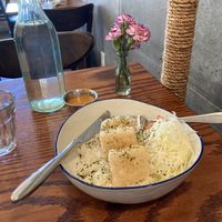 Organic tofu lunch dish at Plue in New York City