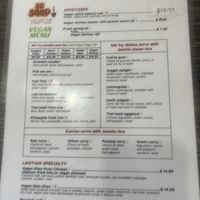 Full Vegan Menu  at So Saap in San Diego