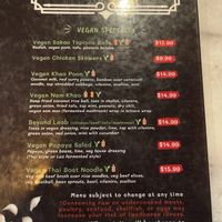 vegan specialties   at So Saap in San Diego