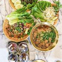 Boat Noodles, Nam Khao, Mushroom Laab at So Saap in San Diego