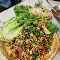 Nam Khao (fried coconut rice) at So Saap in San Diego