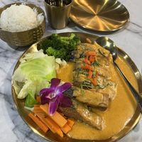 chu chi vegan fish  at So Saap in San Diego