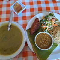 Menu of the day (+ jugo not pictured) at Salud y Vida in Cali