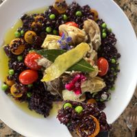 Gorgeous poached mushrooms  at Deluxe 1717 in Pasadena