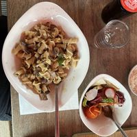 Fungi pasta and small salad .  at VAPIANO - Bonn Ollenhauerstraße in Bonn