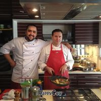 Senad and Rafim at U R Mala Kuhinja in Sarajevo