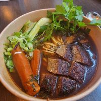 Volcano soup at Lin's Veggie Dumplin' in Vienna