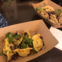 Soja Fleisch dumplings  #Veganuary at Lin's Veggie Dumplin' in Vienna