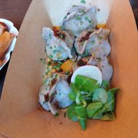 Mustard dumplings at Lin's Veggie Dumplin' in Vienna