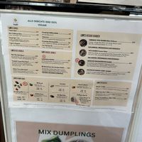 menu  at Lin's Veggie Dumplin' in Vienna