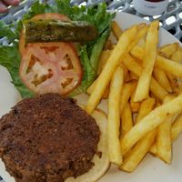 Walnut & Oat Burger very good! at Taste of Maine in Woolwich