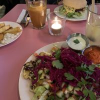 Kapsalon, burger and fries with best veganaise ever  at Burgertrut in Rotterdam