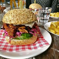 vegan pulled pork burger  at Burgertrut in Rotterdam
