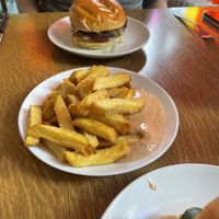 Fries with vegan chipotle mayonnaise (yum!)  at Burgertrut in Rotterdam