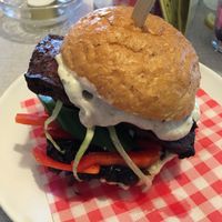 Jamaican tofu burger  at Burgertrut in Rotterdam
