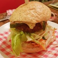 Vegan Dushi burger at Burgertrut in Rotterdam